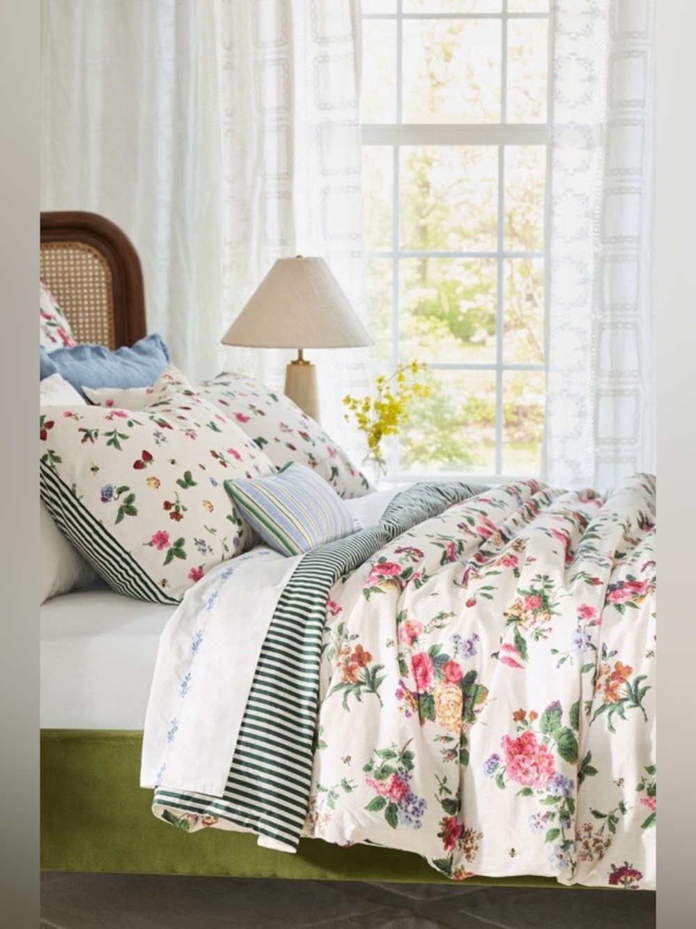 ▪️NWT Anthropologie The Printed Cotton-Slub Duvet in California King